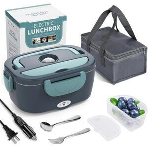 Heated Lunch Box Electric Warmer 1.5L for Car Office